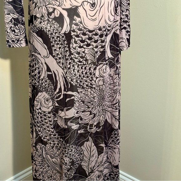 SHEIN Koi Mesh Oriental Art Maxi Dress - Picture 4 of 10